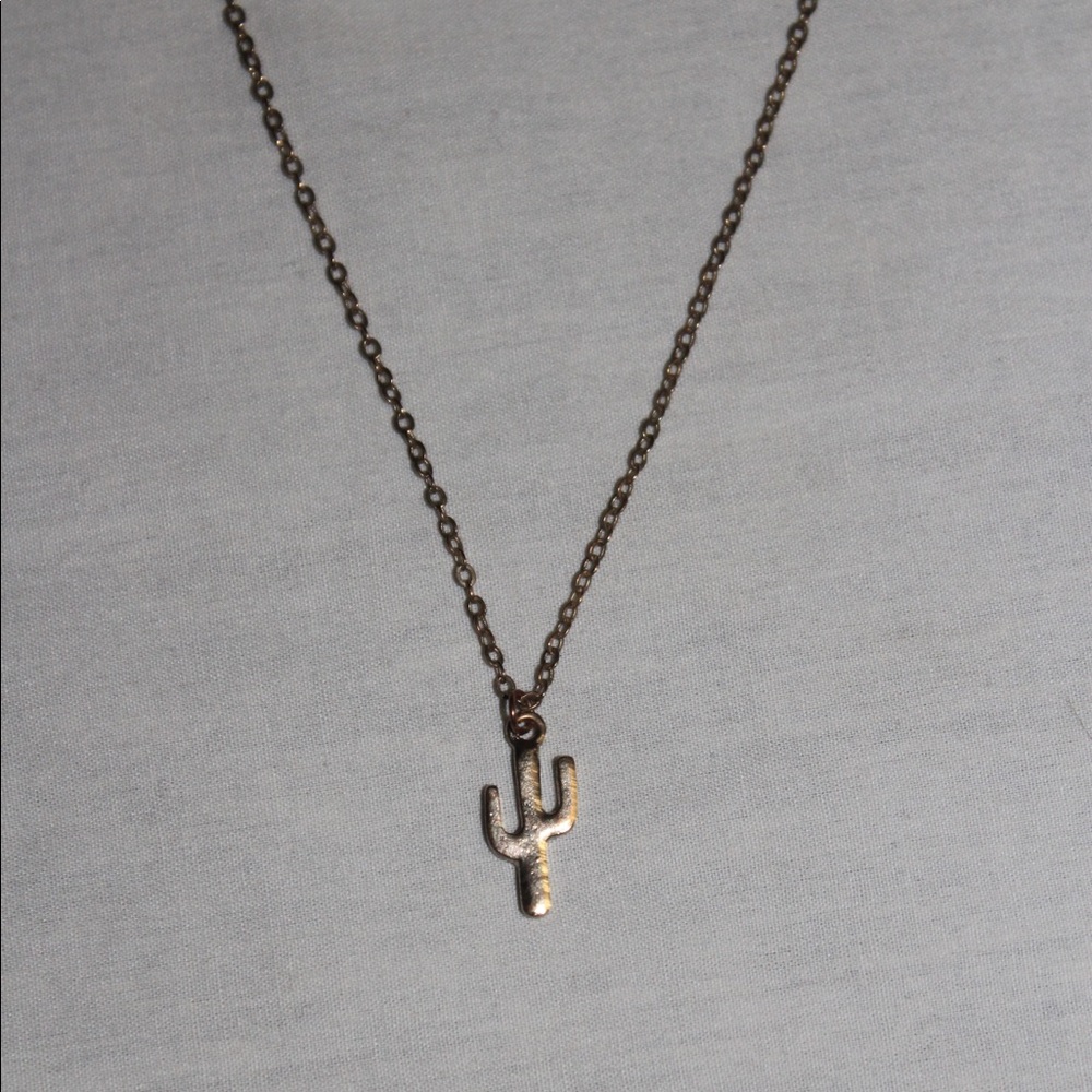 Gold Cactus Necklace
